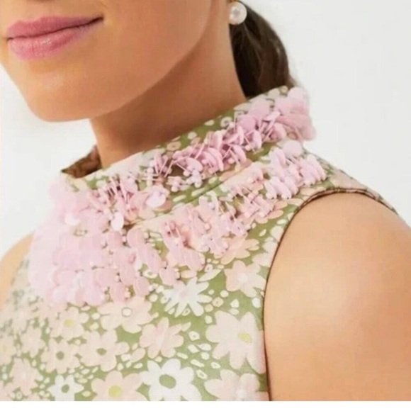 Tuckernuck Maude Sequin Floral Mini Dress XXXL NWT Pink Green Sleeveless - Picture 2 of 13